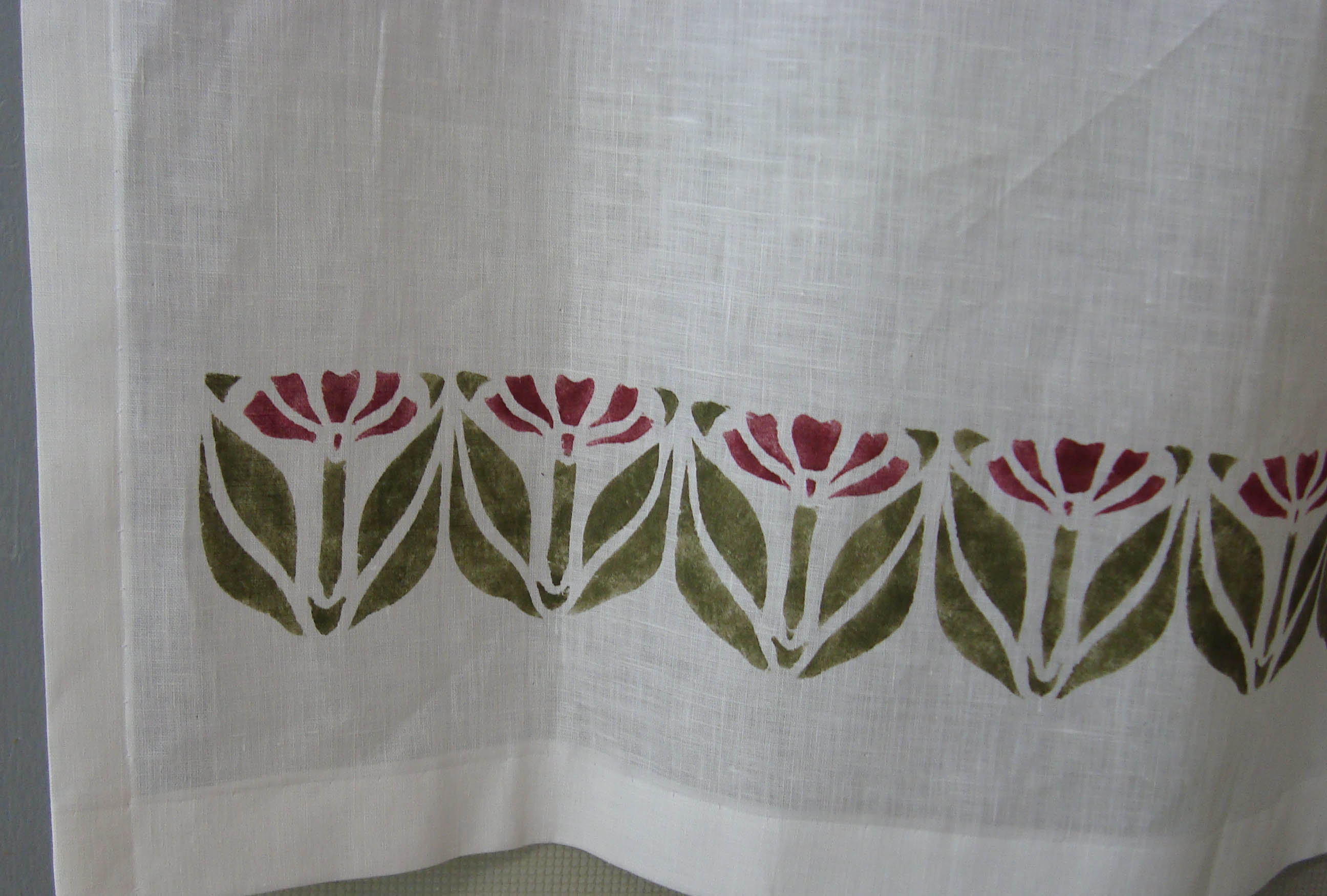 close up of Iris curtains